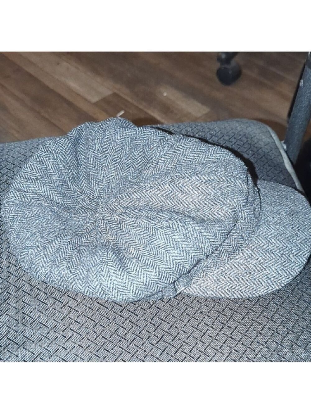 Gray Herringbone Flat Cap - Picture 7 of 7